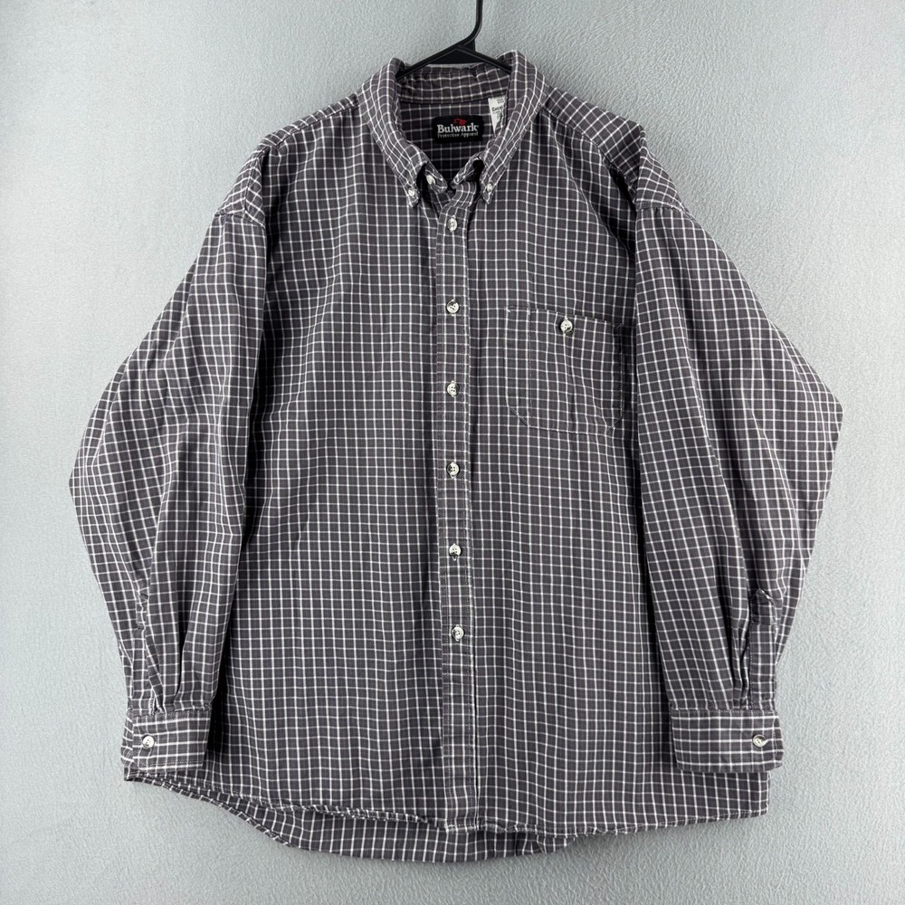Bulwark FR Shirt Mens XL Flannel Button Up Flame Resistant Workwear